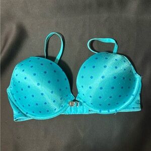 Victoria's Secret Teal and Blue Polka Dot Bra